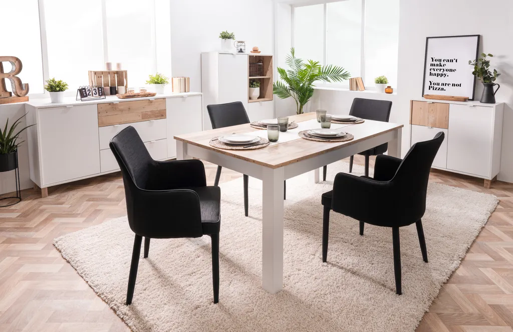 TV Board Lowboard Fernseher Kommode Sideboard Ca. 200 Cm MENORCA 57A Weiß / Old Style – Bild 15