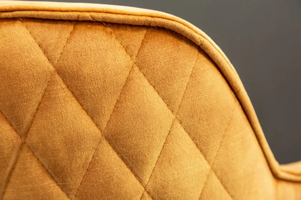 Invicta Stuhl Euphoria Senfgelb Samt Drehbar – Bild 5