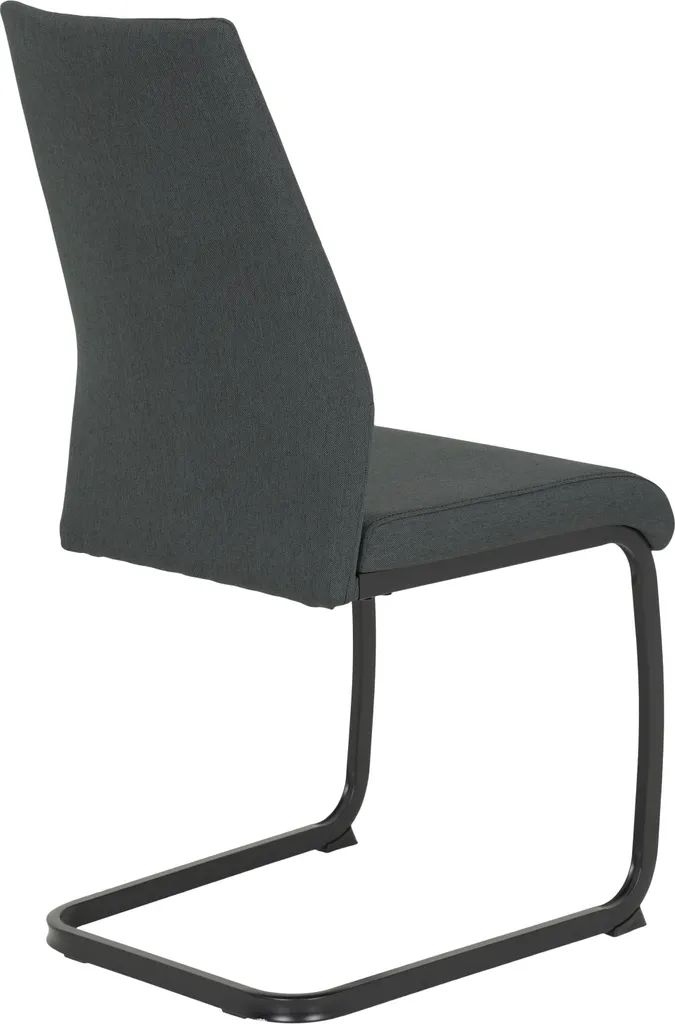 4er Set Esszimmerstuhl Ria - Webstoff Anthrazit - Metallgestell Vierkantrohr Pulverbeschichtung Schwarz - 140kg Belastbar – Bild 6