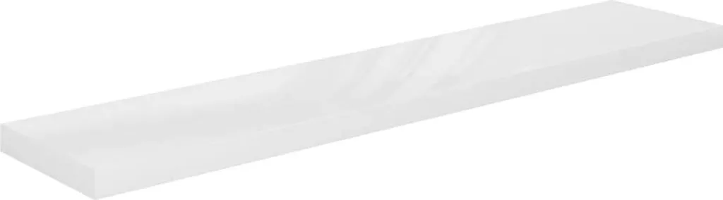 VidaXL Schwebendes Wandregal Hochglanz-Weiß 120x23,5x3,8 Cm MDF