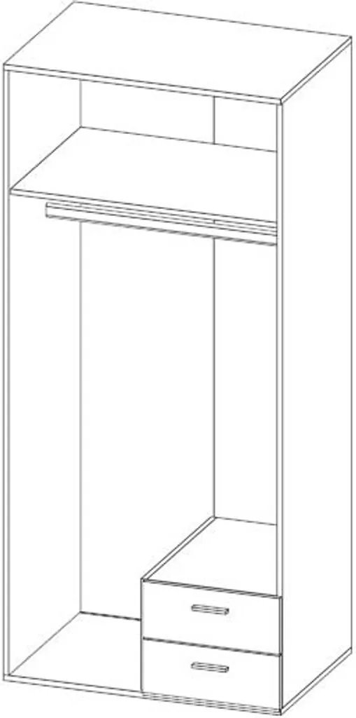 Schlafzimmerschrank Schrank Kleiderschrank "Hamina III" Eiche Sonoma – Bild 3