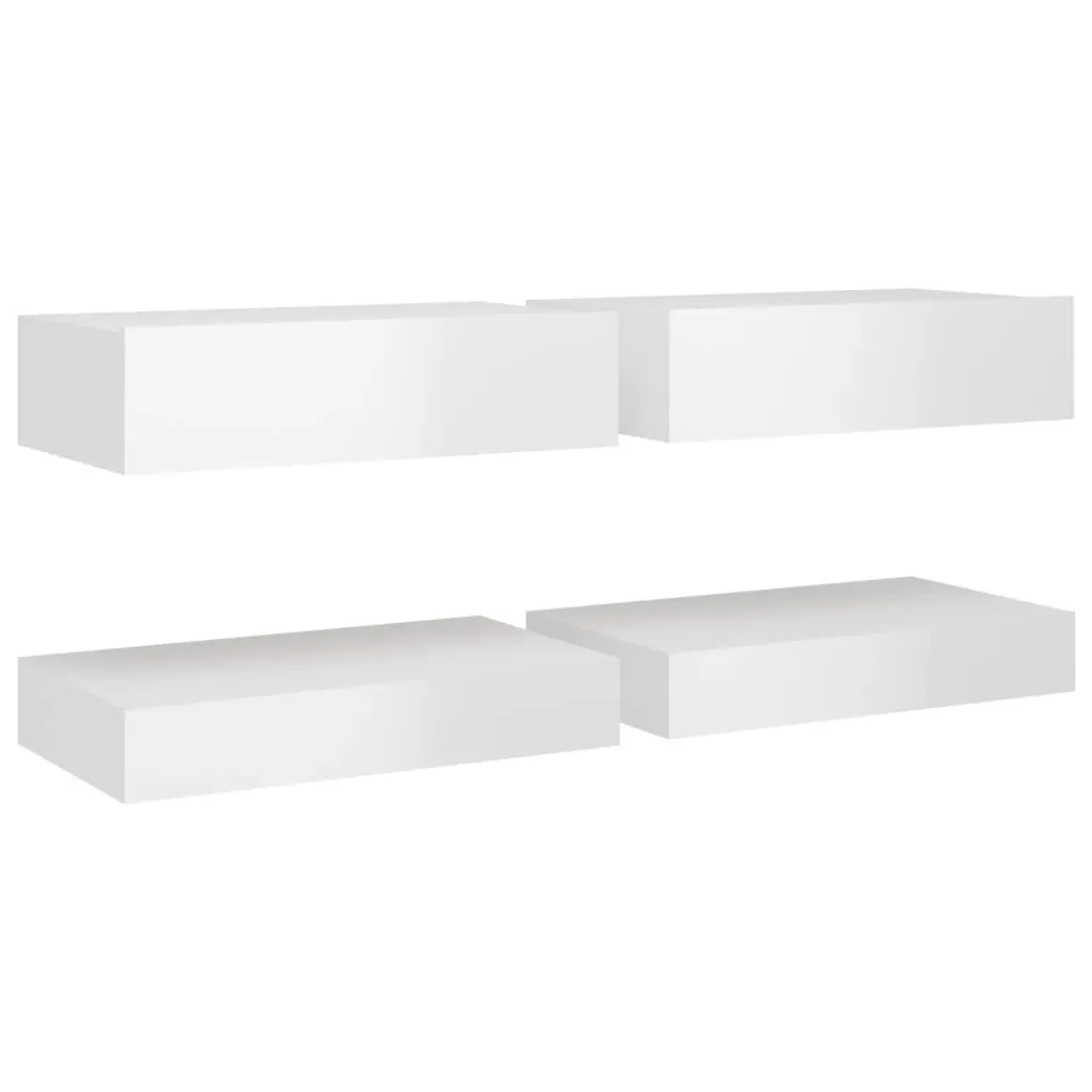 VidaXL TV-Schränke Mit LED-Leuchten 2 Stk. Hochglanz-Weiß 60x35 Cm – Bild 3