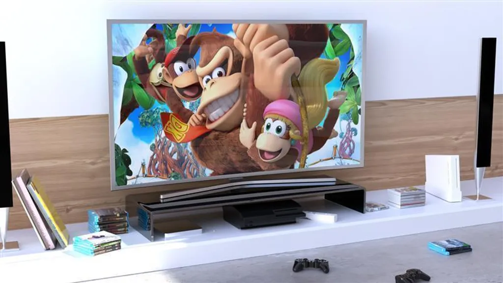 DURATABLE® Schwarz 1000mm X 300mm X 130mm Glasaufsatz Glastisch LCD Tisch TV Aufsatz Monitor – Bild 3