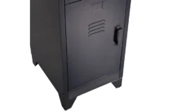 WOOOD Cas Kleiderschrank Schwarz - 3-Türiger Garderobenschrank Metall 180x38x45,5 Cm
