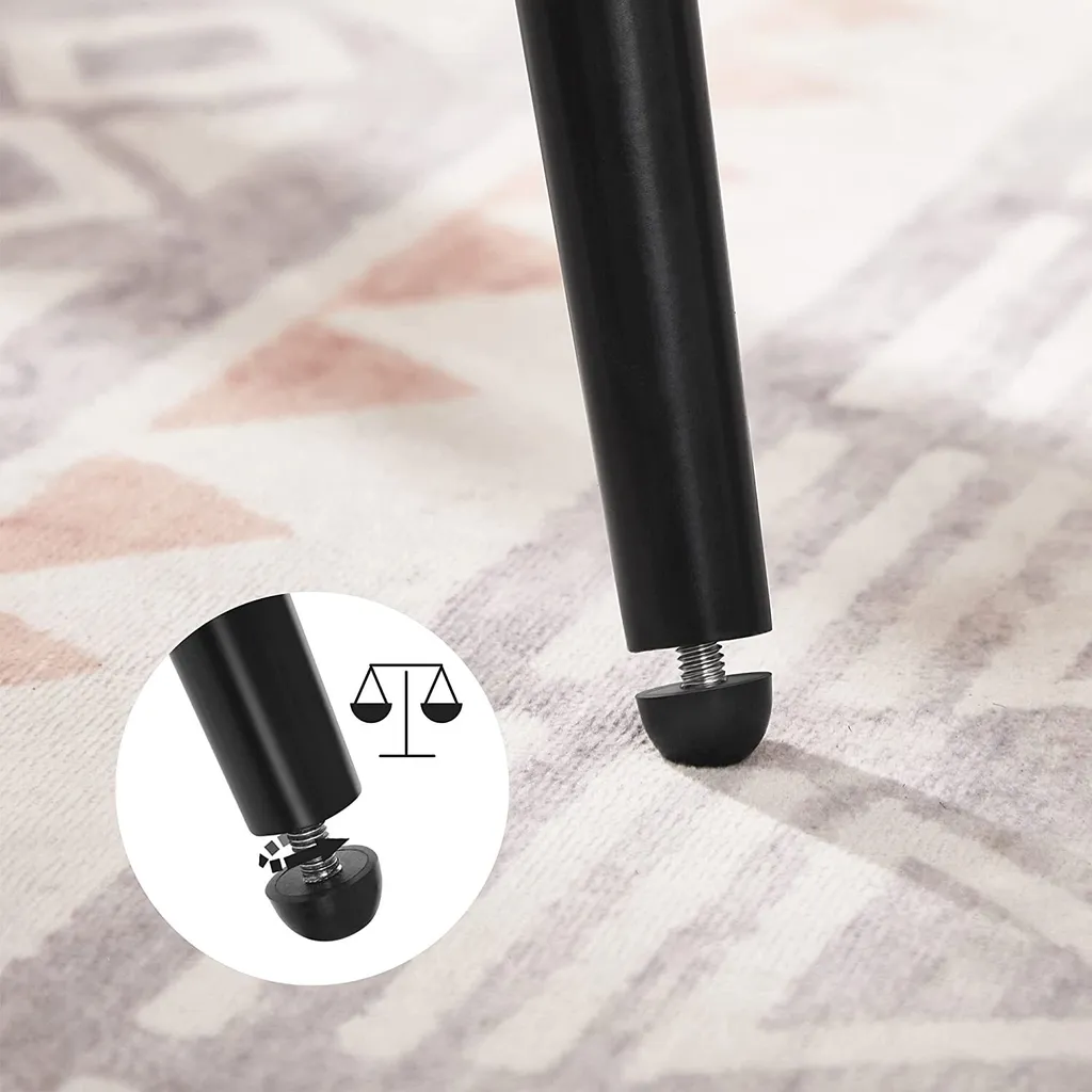 SONGMICS Küchenstuhl Mit Armlehnen Sessel Polsterstuhl Samtbezug Max. 110 Kg LDC088C01 – Bild 5