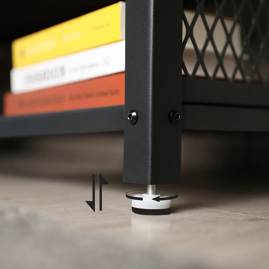 VASAGLE TV-Lowboard TV-Schrank Mit Metallrahmen 140 X 40 X 52 Cm Mit 2 Ablagen Fernsehtisch Vintage LTV50BX – Bild 10