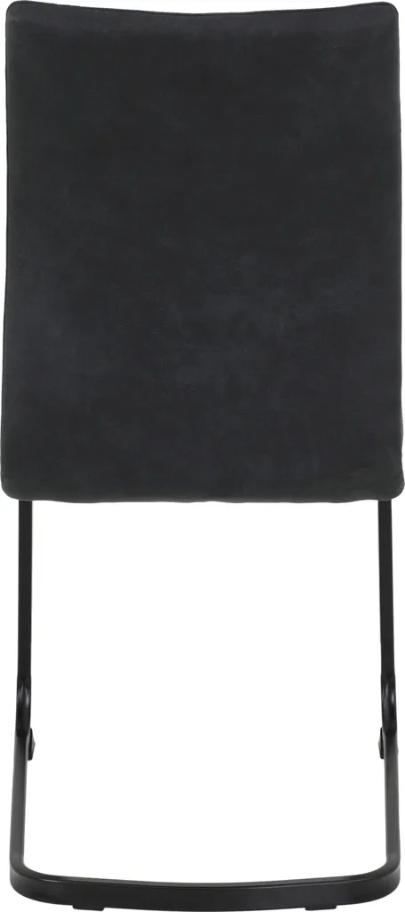 2er Set Esszimmerstuhl Pia-Bezug Microfaser Anthrazit-Metallgestell Vierkantrohr-42cm Breit – Bild 6