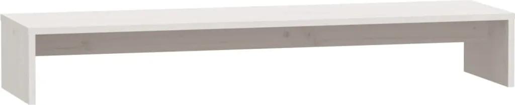 VidaXL Monitorständer Weiß 100x27x15 Cm Massivholz Kiefer