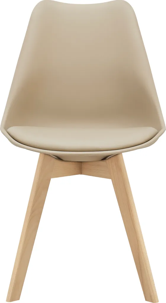 Esszimmerstuhl Dubrovnik 81 X 49 Cm 4er Set Polsterstuhl Wohnzimmerstuhl Küchenstuhl PolyurethanKunstleder Beige – Bild 3