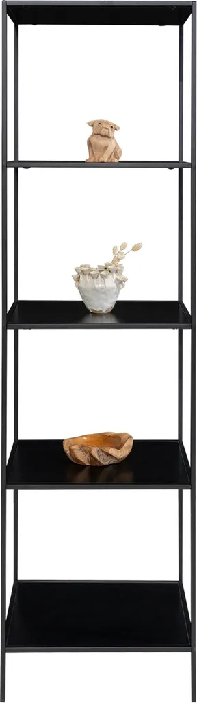 Vita Metallregal In Schwarz | Schmales Standregal Aus Stahl – Bild 4