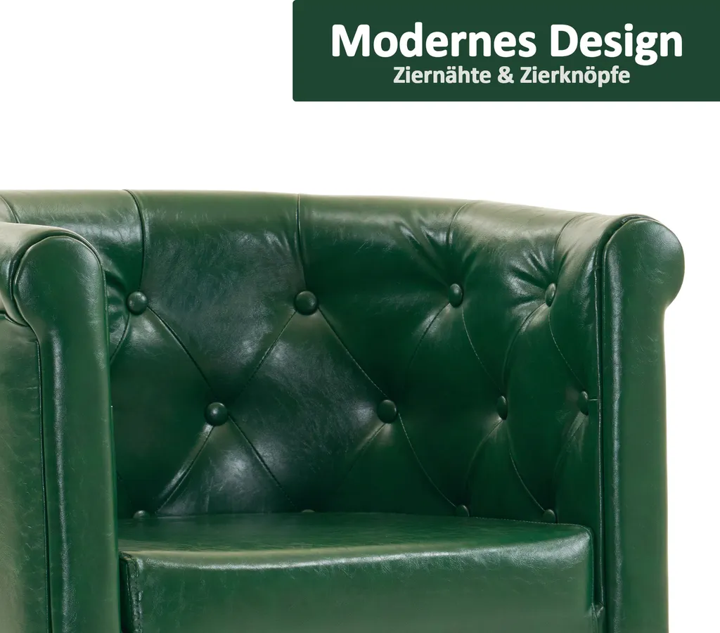 Barberpub Hydraulischer Friseurstuhl, Friseursessel Bedienungsstuhl Höhenverstellbar, Barber Chair Drehstuhl Schönheitssalon-stuhl Friseureinrichtung, Kunstleder, 3807 (Grün) – Bild 3